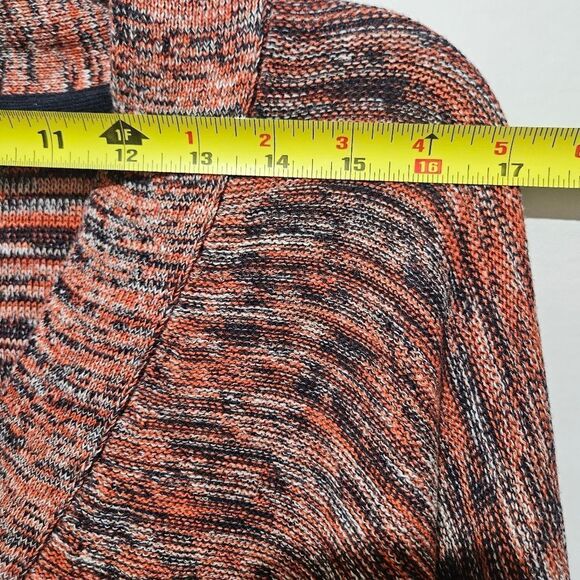 J.Jill Sweater Women Small Purejill Campari Marled Knit Red Black Oversize Boxy - Picture 10 of 13